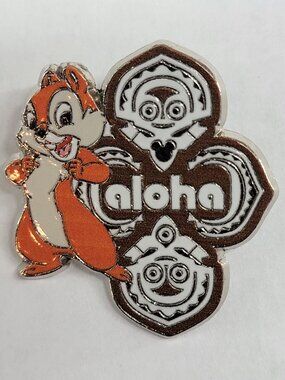 DISNEY Pin Trading ~ Aloha Series ~ Chip 2/5 ~ Hidden Mickey ~ 2009 ~ P27